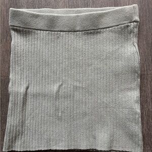 Abercrombie & Fitch Ribbed Mini Skirt in Gray